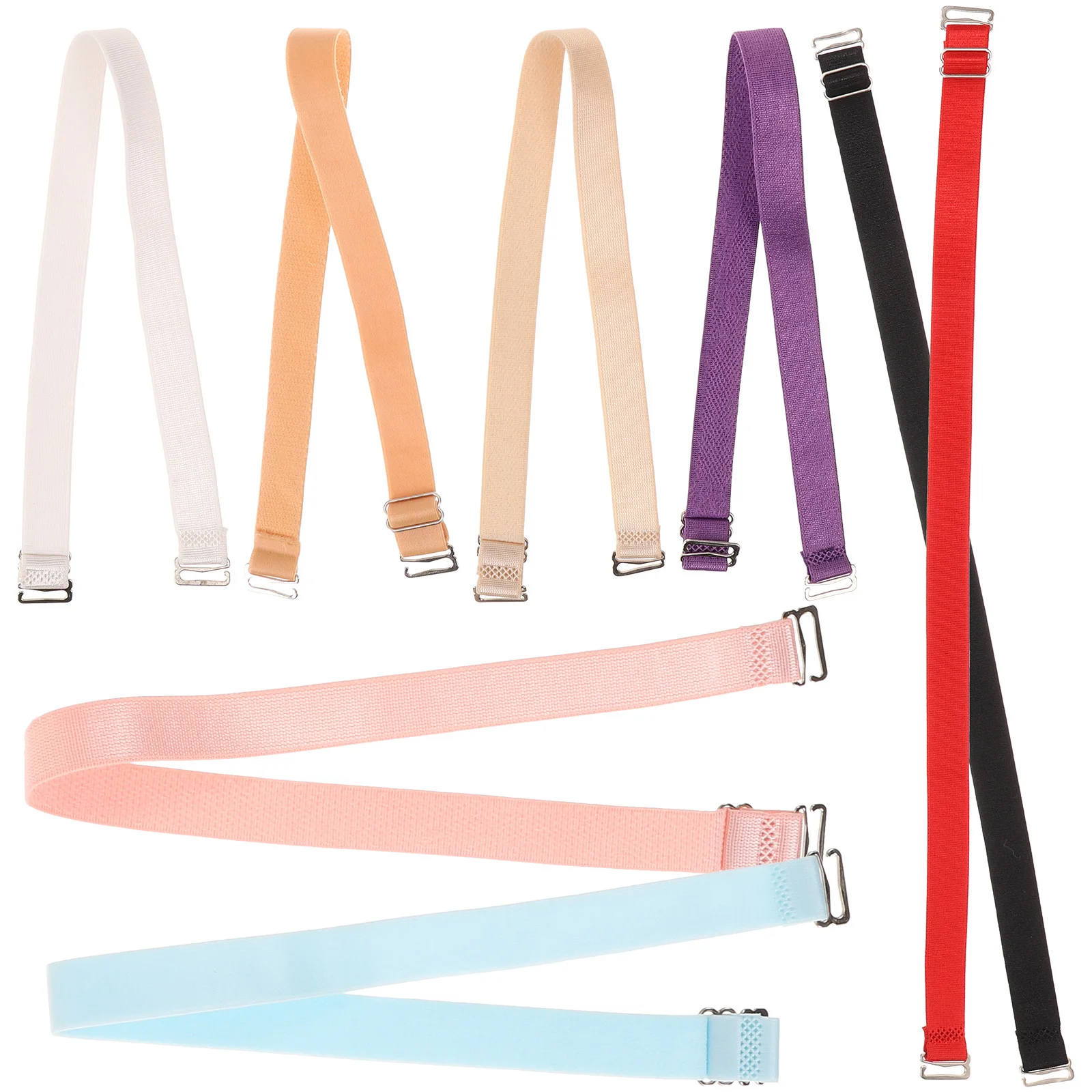 

8pcs Anti-Slip Adjustable Elastic Shoulder Replacement For Women Durable Rustproof Comfortable Accessories Strap Replacement