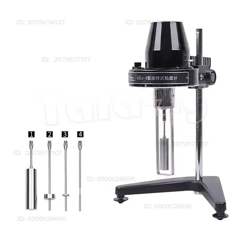 NDJ-1 Portable Rotary Viscometer Lab Liquid Viscosity Tester With 1-4 Spindles Dual Voltage 110V/220V Measuring Instrument
