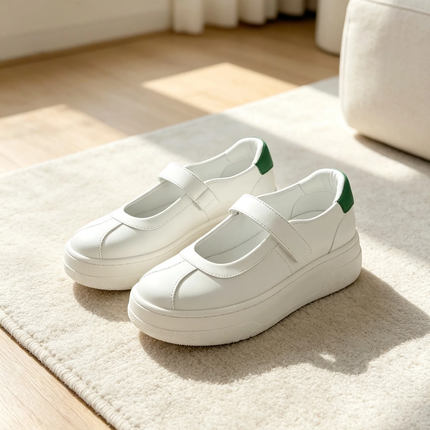 Brand on Sale Ballet-Style Sneakers-Single-Strap Velcro Platform Skate Shoes/Flats Low-Cut Mary Jane Style Perfect for Gifting