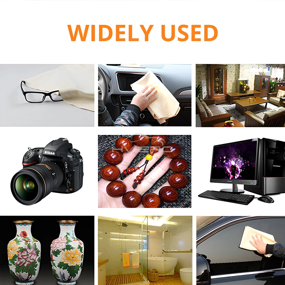 40X70cm شكل حر تنظيف جلد طبيعي القماش سيارة السيارات الرعاية المنزلية دراجة نارية التجفيف الطبيعي الشامواه تقريبا امتصاص الماء