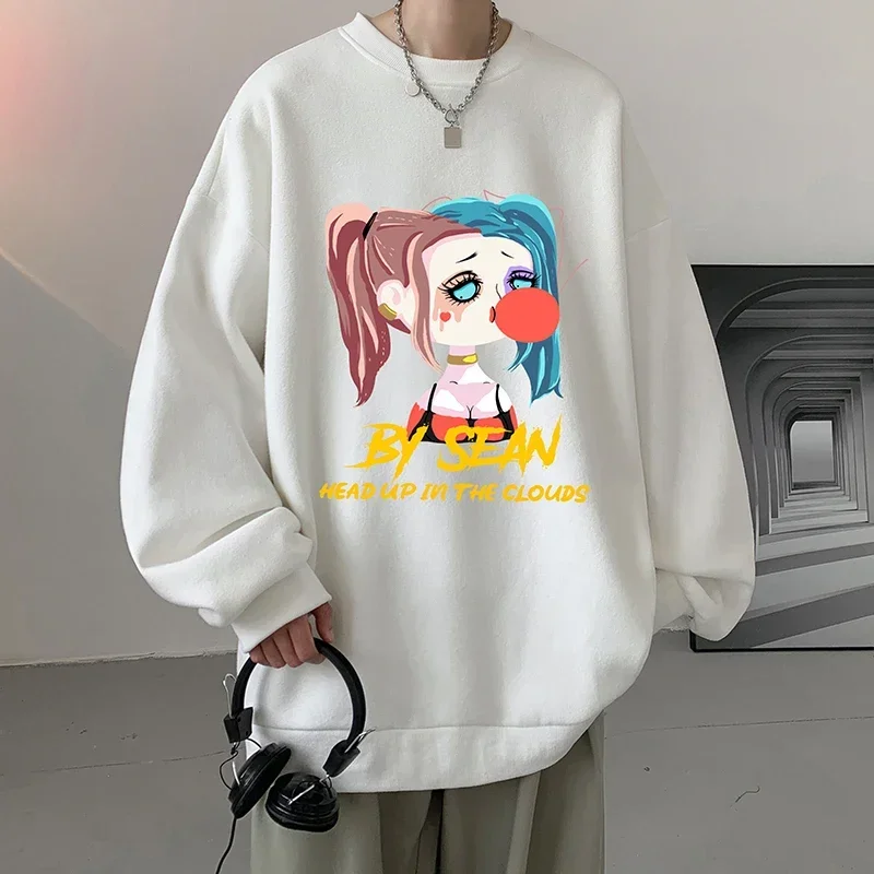 Men's Oversized Hoodie Autumn Fashion Girl Print Off White Hoodies Oversize for Men 5XL Unisex Casual Wear Male Sweatshirt