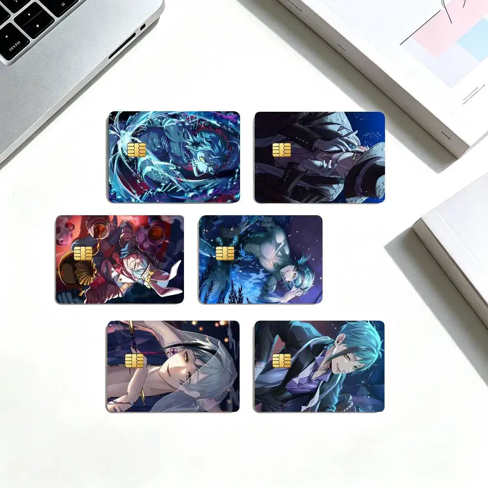 F-Floyd L-Leech Twisted Wonderland  Credit Card HD Stickers Game Card Decal Small Chip Waterproof Sticker Gift