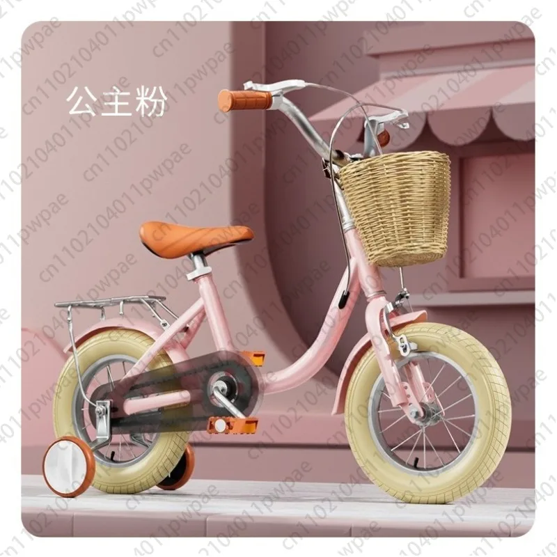 12-inch New Model Bicycle, Pink Pedal Bike, Suitable for Beginners