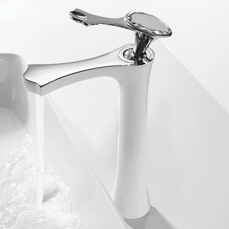 

Bathroom Faucets Cold&Hot Mixer Water Tap Single Handle Sink Faucet