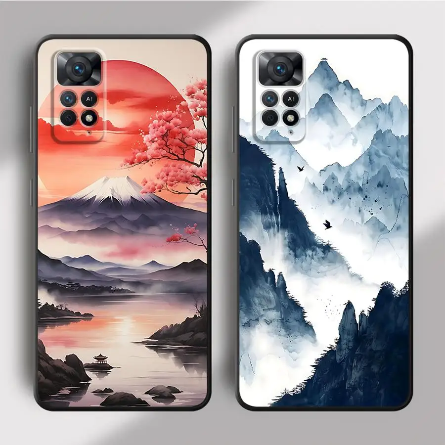 

Чехол для Xiaomi Redmi Note 10S 10 9 8 Pro 9s 12S 11S 11 13 12 Pro Plus Funda Phone Cover Mountain View