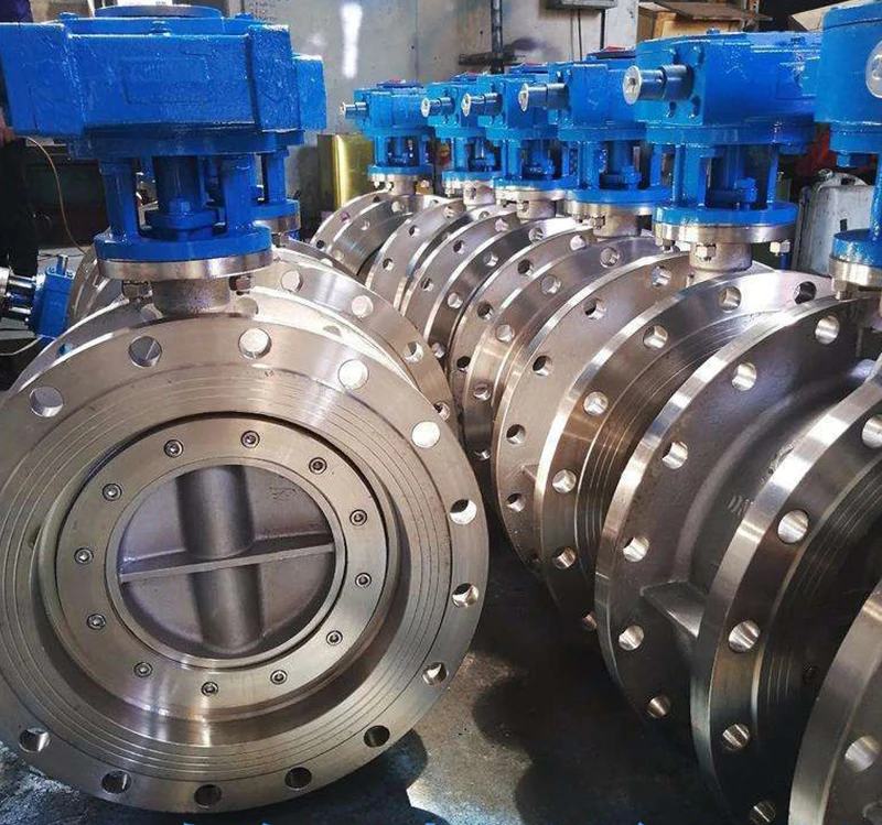 Pn16 Dn150 Wcb 단일 이중 플랜지 모터 구동 소프트 씰링 전동 액추에이터 버터플라이 밸브