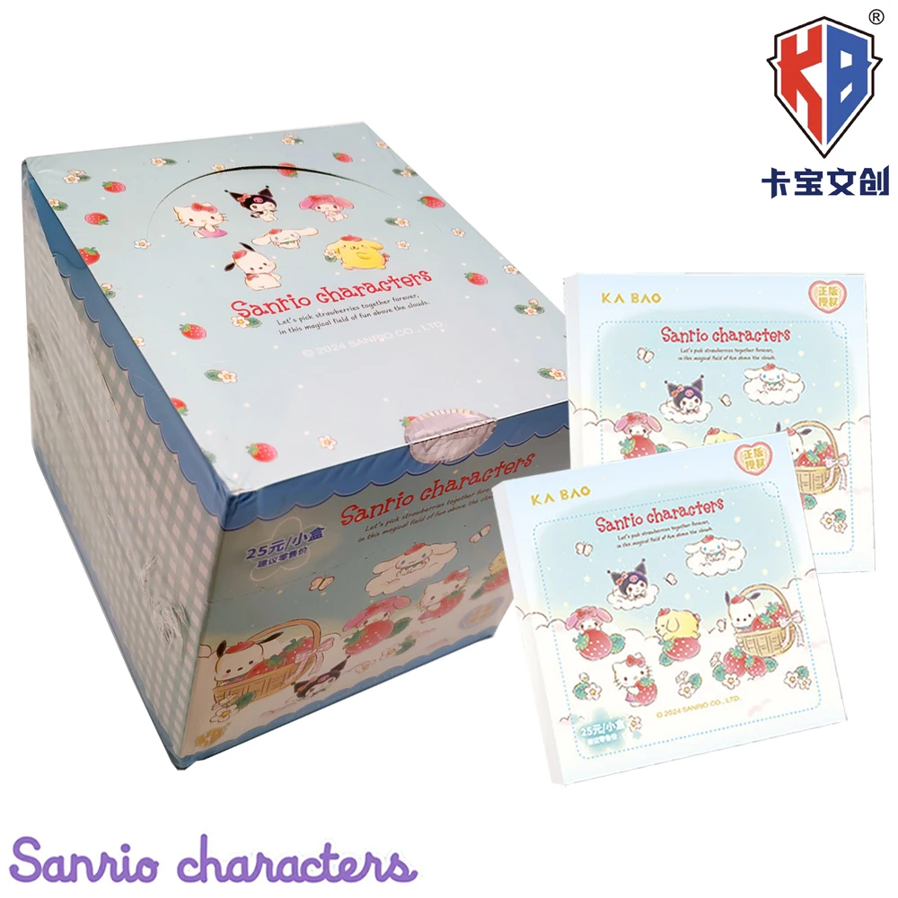 New Genuine KABAO Sanrio Collection Color Paper Card Famous Cartoon IP Pom Pom Purin Pochacco Cute Healing Character Cards Toys