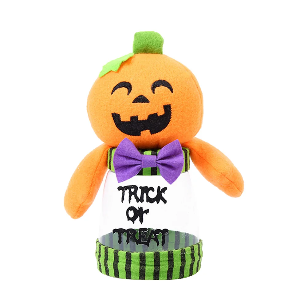 

Halloween C y Jar Clear Plastic Container for Trick Treat Party Pumpkin Theme Snack Storage Lightweight Durable Festive