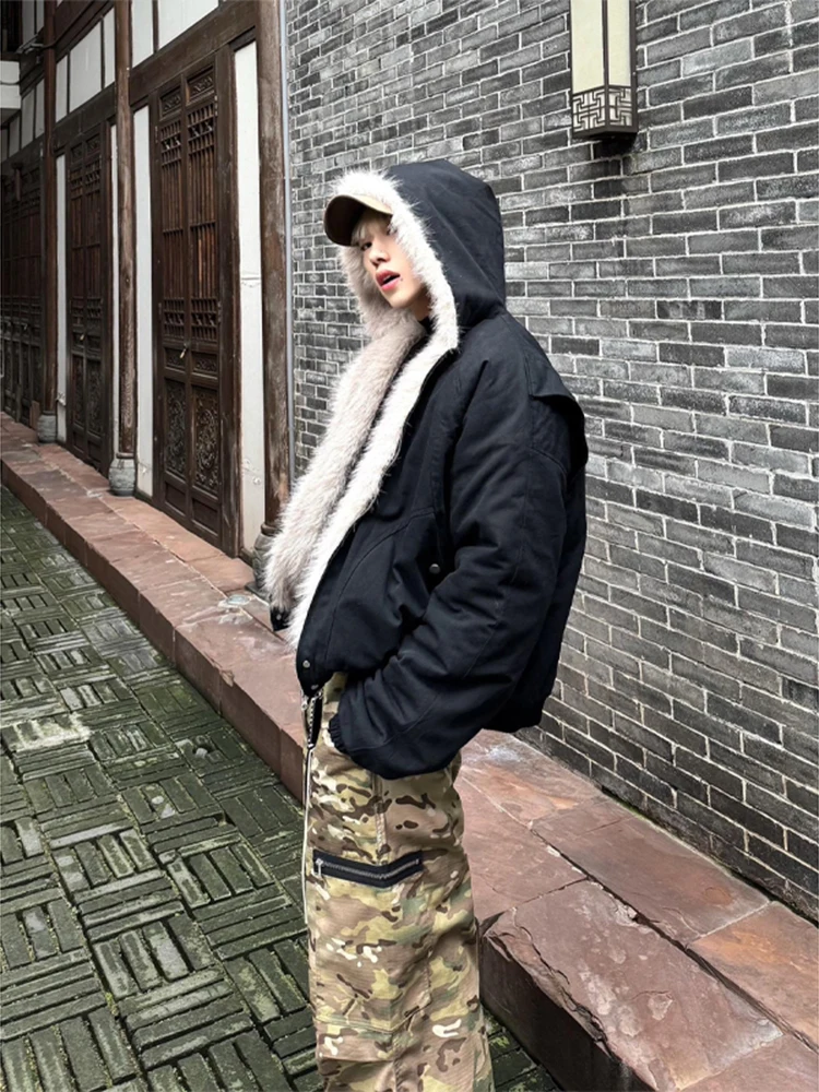 

Мужская зимняя куртка Cleanfit из утепленного хлопка, свободного кроя, с капюшоном, молодежный трендовый дизайн Mountain Eagle