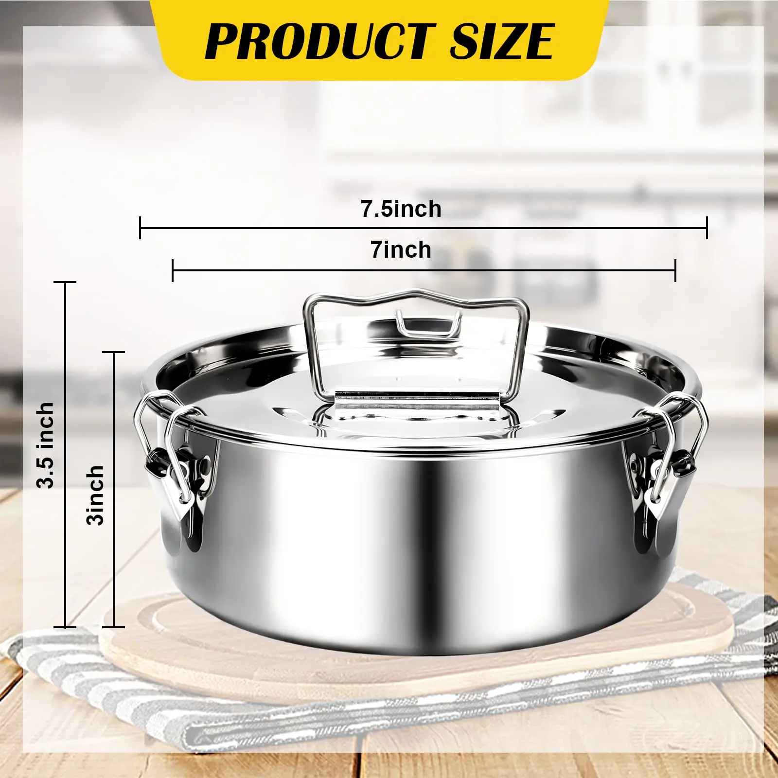 Stainless Steel Flan Mold for Baking Making Cheese Cake Chocolate Pudding Round Baking Pan Flan Pan with Lid Instant Pot