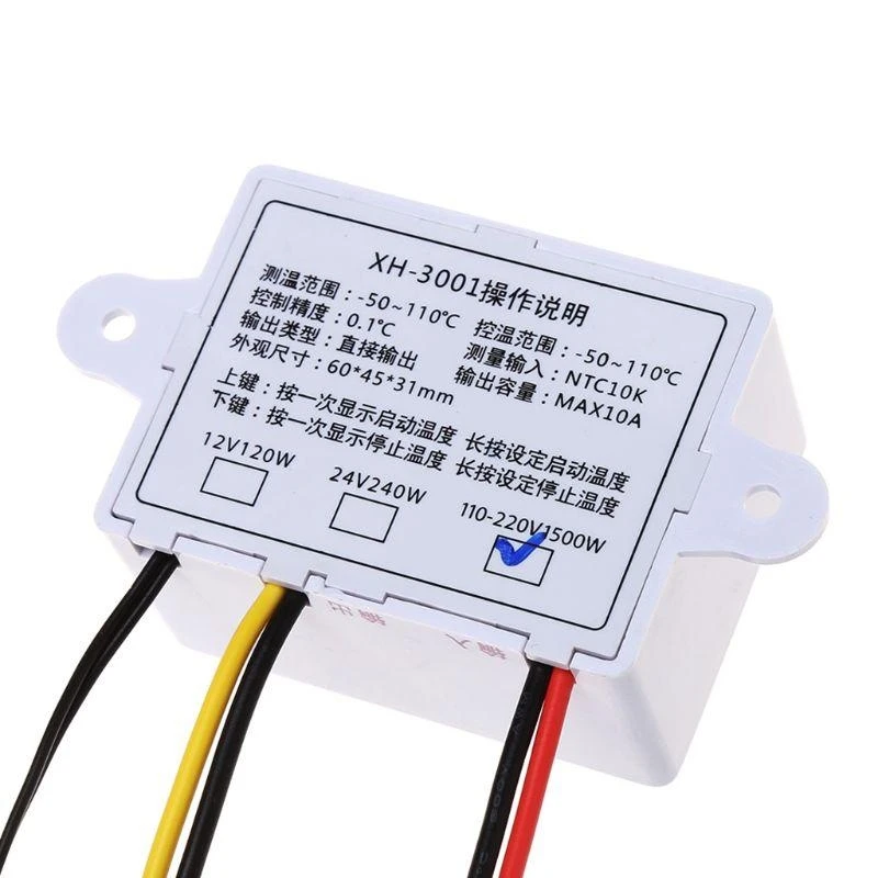 E06B 220V LED Digital Temperature Controller 10A Thermostat Control Switch Probe New