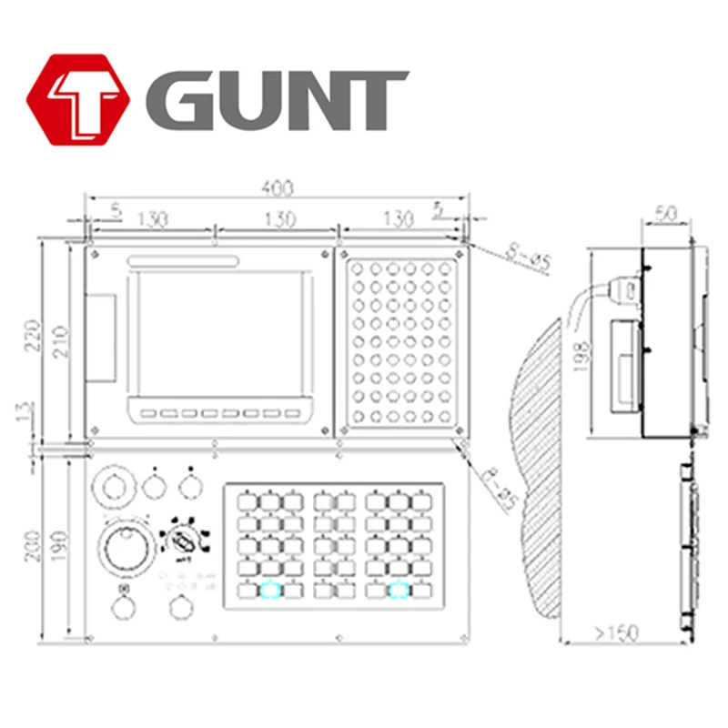 GUNT-350iT-i turning and milling composite numerical control system, 2/8 axis, inclined bed lathe, vertical lathe controller