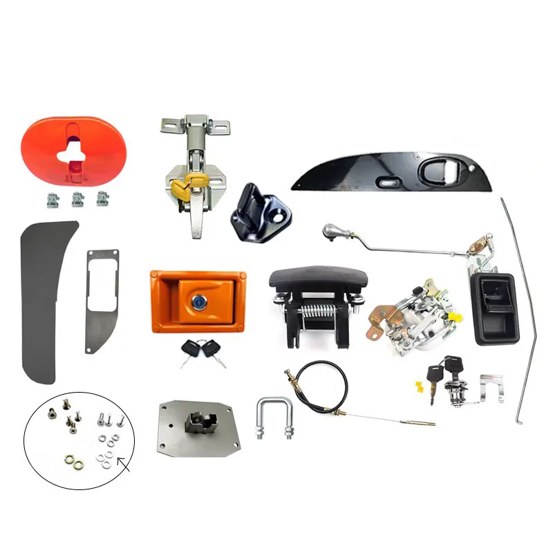 

For HITACHI ZX ZAX 120 200 220 300-5 Cab door lock assembly Inner and outer handle lock block high quality excavator accessories