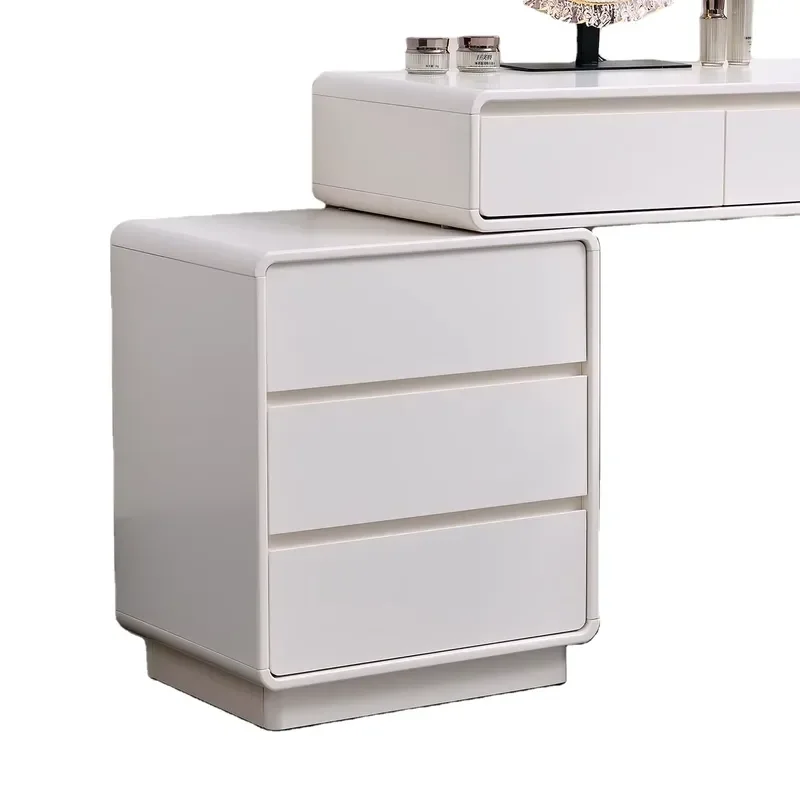New Arrival Wooden Dressing Table Bucket Cabinet Hot Selling Durable Three Drawers Bedroom Makeup Table Storage Cabinet