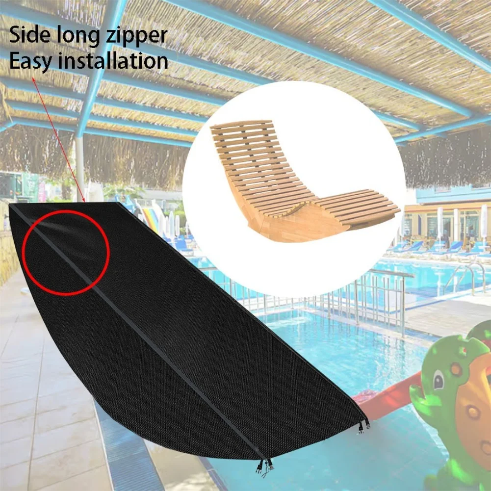 Outdoor Garden Lounge Chair Cover, 420D Oxford Furniture Protector Waterproof And Windproof Furniture Protection Cover