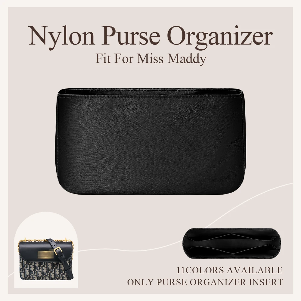 

Nylon Purse Organizer Insert Fit for Dior Miss Maddy Makeup Mini Inner Liner Organizer Bag In Bag Lightweight Inside Organizer