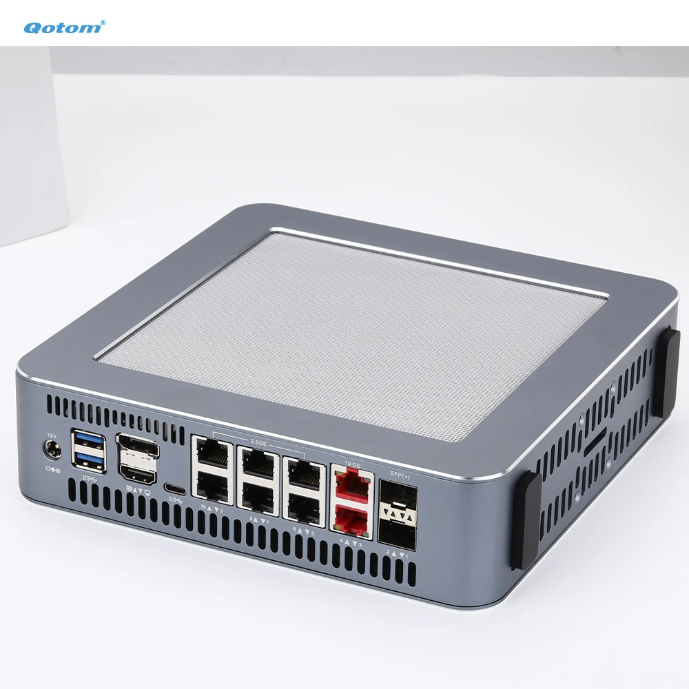 Barebone Mini PC Core Ultra 5 125H 14 Cores 2x 10G LAN/ 6x 2.5G LAN/ 2x 10G SFP+, DIY Router VM PC, Mini Case/ 1U Rack