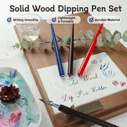 SeamiArt Dip Pen Multifunction Pens For Cartoons Hand Painted Penmanship 6 Types Of Holder + 5 Types Of Nibs Art Supplies