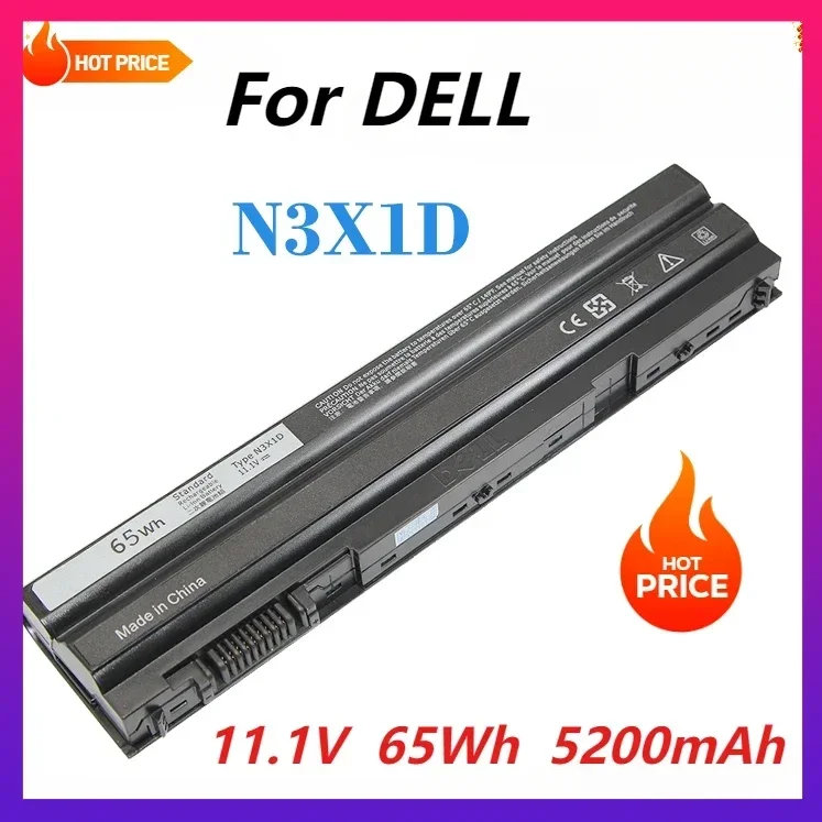 Batería para Portátil de 65Wh 11.1V N3X1D de 6 Celdas para DELL Latitude E5420 E5430 E5520 E5530 E6420 E6520 E6440 E6430 E6530 E6540, Celdas Coreanas