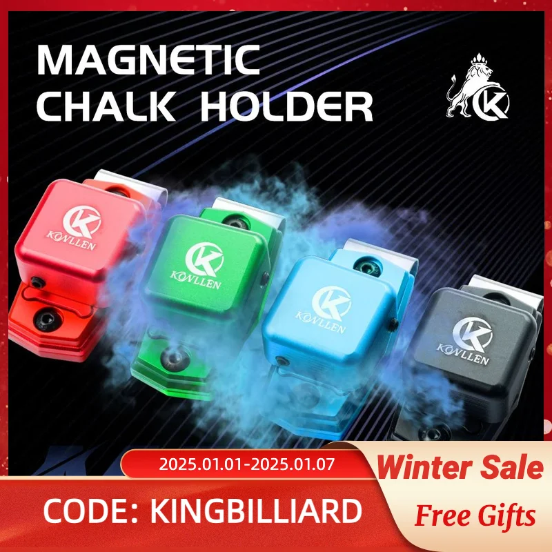 KONLLEN Magnetic Billiard Chalk Holder with metal matte texture and easy to carry for pool billiard snooker chalk holder