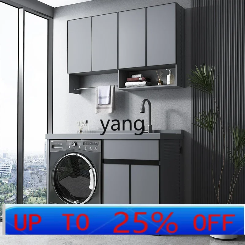 lmm  Balcony Washing Machine Cabinet Combination Custom Drum Laundry Tub Pool Table with Washboard