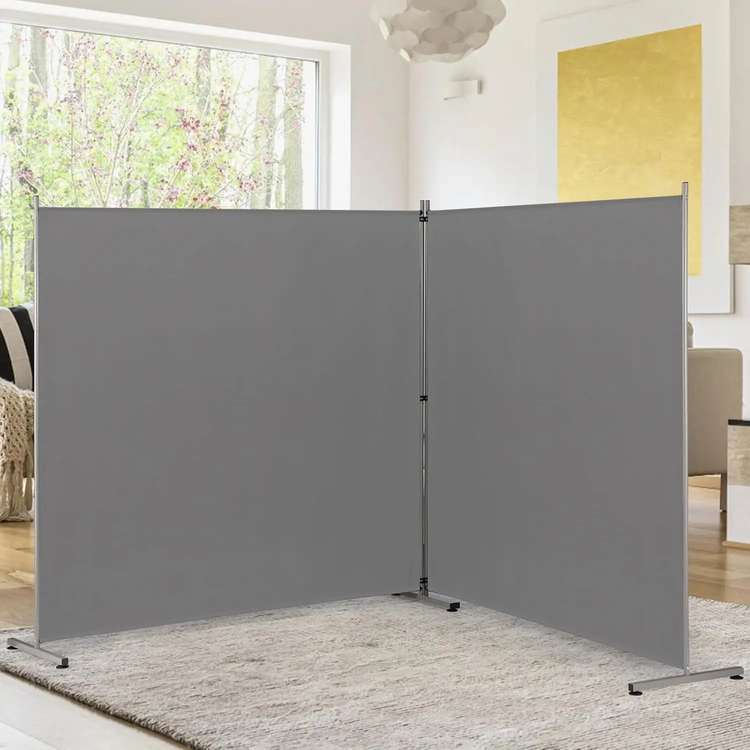 

Indoor Room Divider Portable Office Divider Room Divider Wall Screen 2 Large Panel Folding Partition Privacy Screen Walls Divide