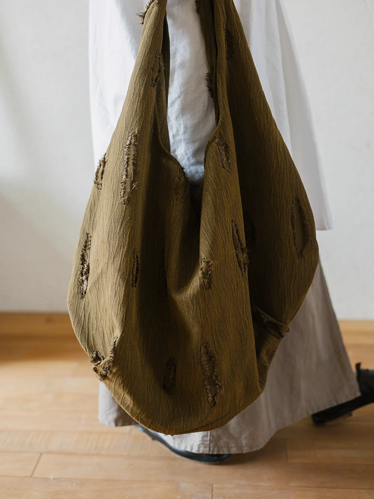 

Японская и корейская ретро хлопково-льняная плиссированная женская сумка, модная повседневная универсальная сумка на одно плечо большой вместимости, трендовая