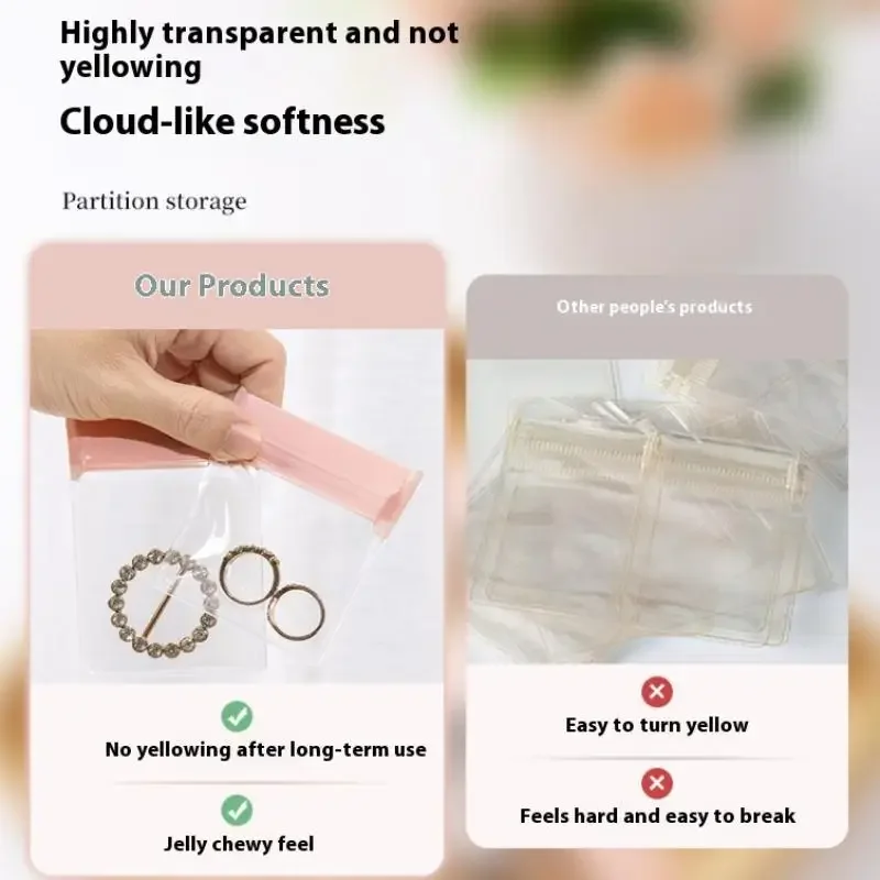 10Pcs Self Sealing Jewelry Storage Organizer Bag Antioxidant Ring Necklace Bracelet Storage Holder Bag Multifunctional Bag