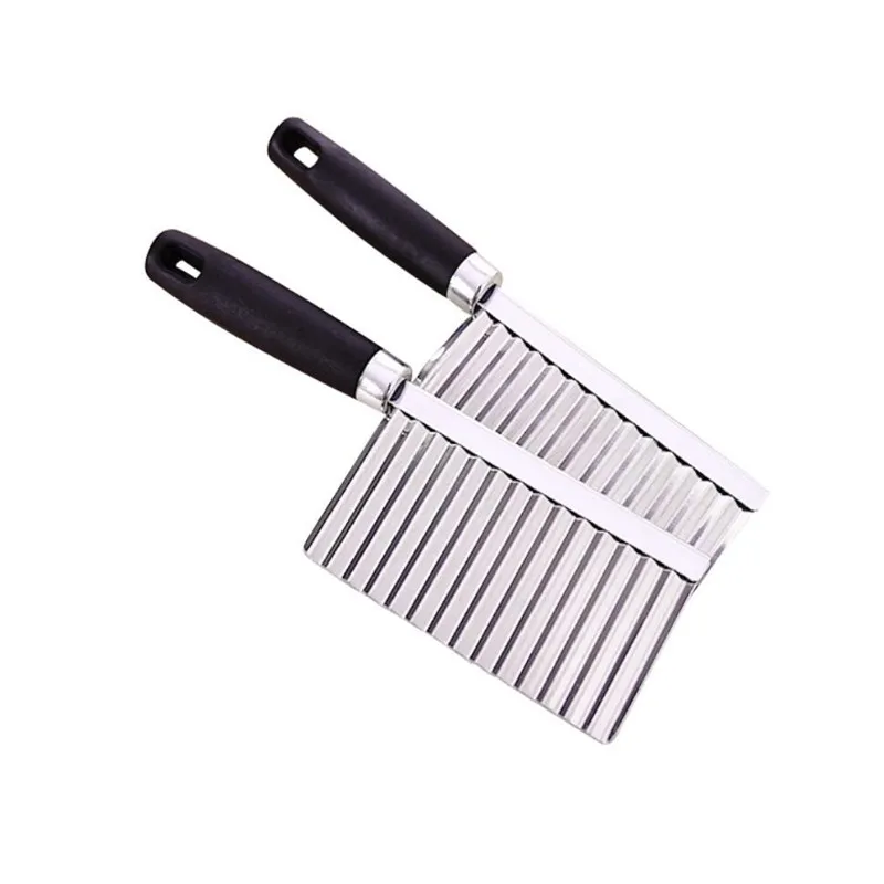 Stainless Steel Wavy Knife Potato Chip Slicer Dough Vegetable Fruit Chopper French Fry Maker Tools Cooking Kitchen Potato Cutter