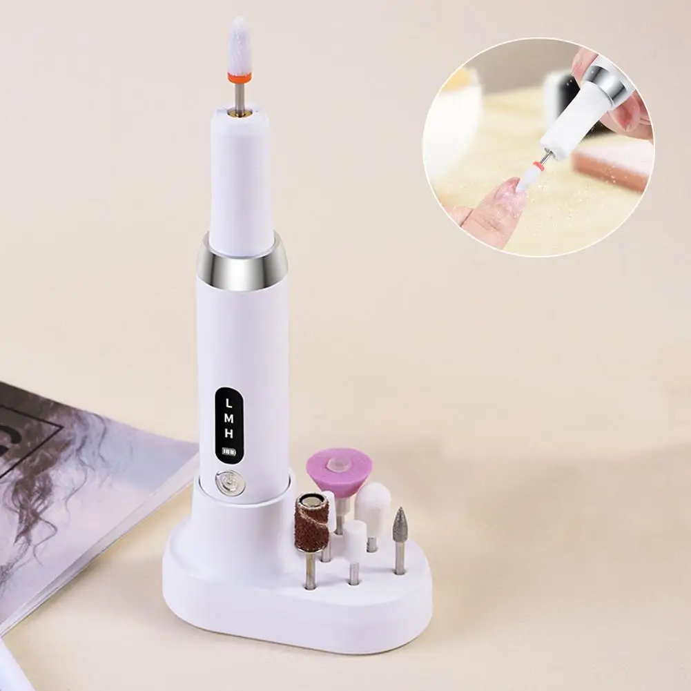 Lucidatore elettrico per unghie Trapano professionale per unghie Rettifica Art Manicure Rimozione della pelle Macchina File Levigatura Penna Lucidatura Morta I1P1