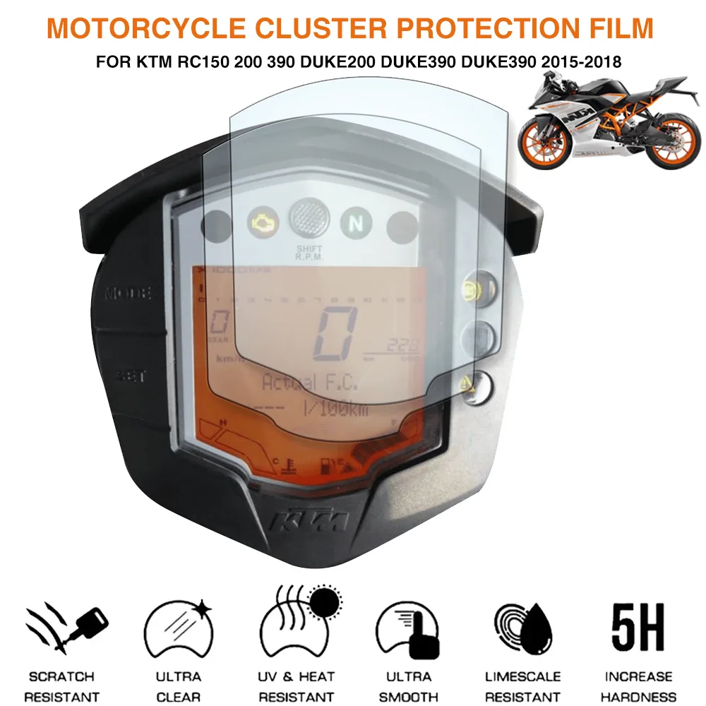 Motorcycle Cluster Scratch Protection Film Screen Protector  Instrument For KTM 125 390 DUKE 11-16 RC125 200 390 13-2021