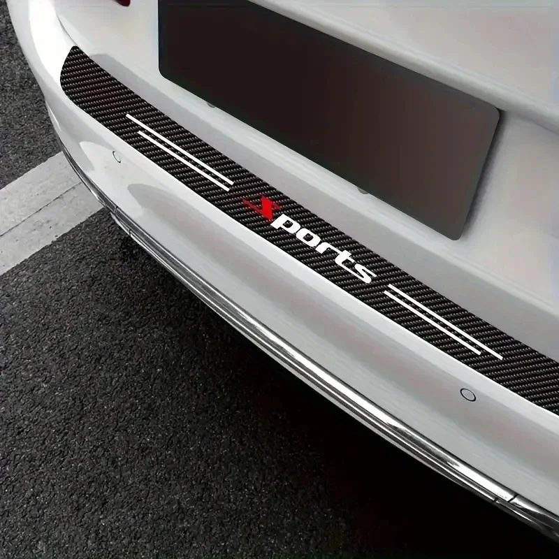 1PC 90*8.8cm Car Boot Threshold Protection Strip Carbon Fibre Anti-scratch and Anti-collision Rear Fender Trim Universal Trims