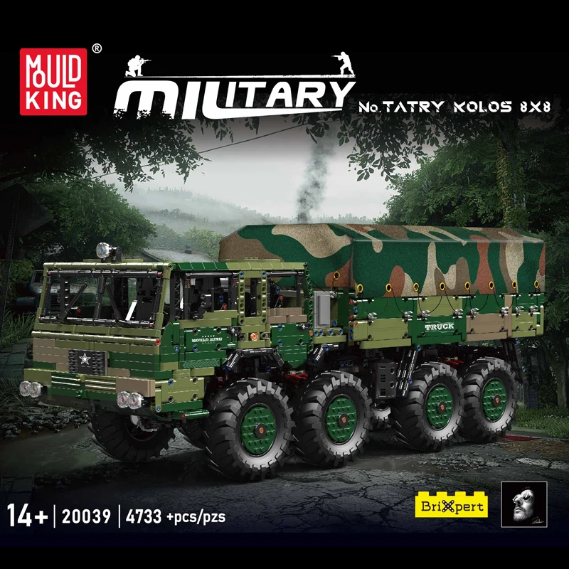 Mold King 20039/20040 Techniczne zabawki samochodowe RC Tatry KOLOS 8X8 Ciężarówka Zestaw klocków Model dla dzieci Prezent świąteczny