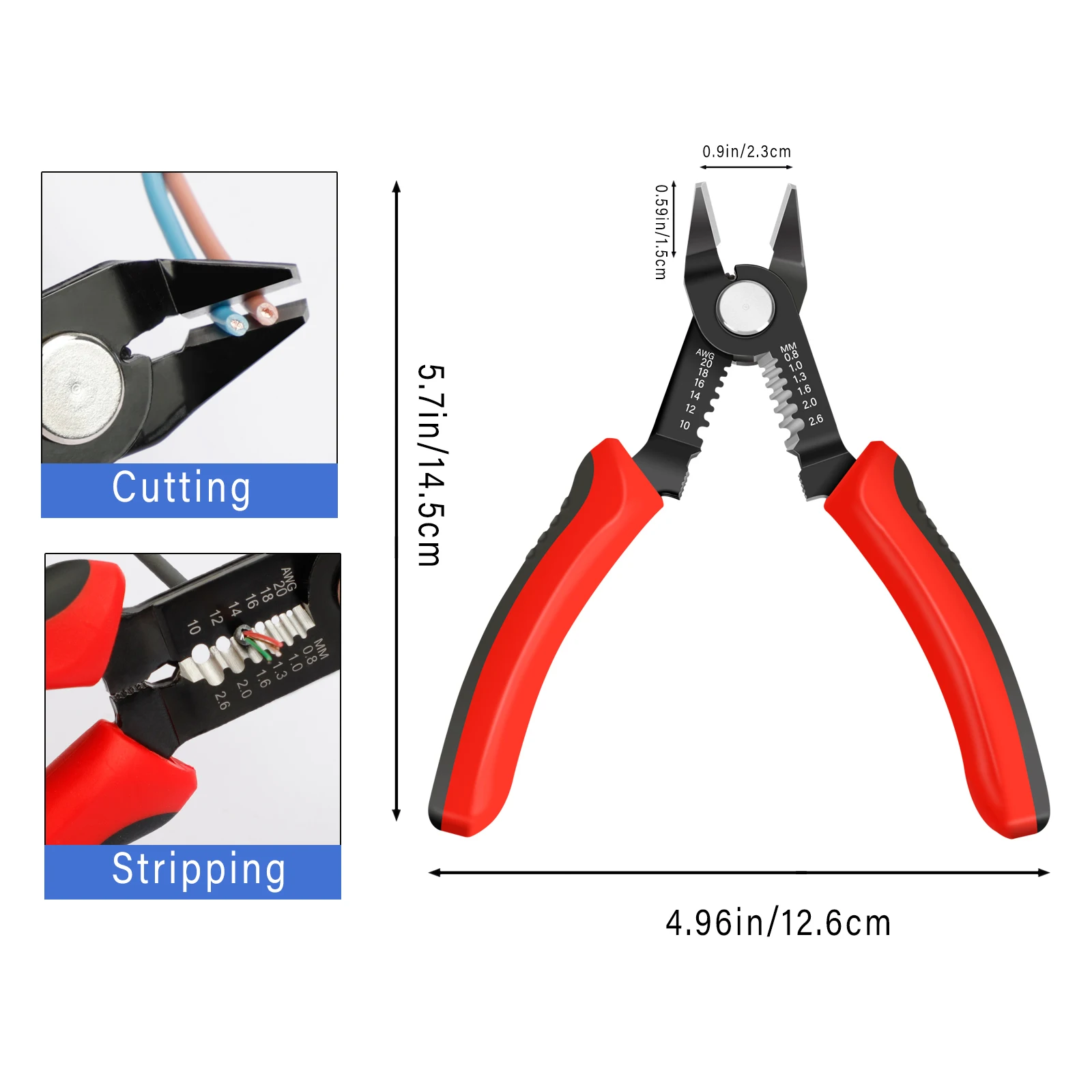 AIRIAJIndustrial grade multifunctional wire cutting pliers, diagonal pliers, electrician wire stripping pliers, household pliers