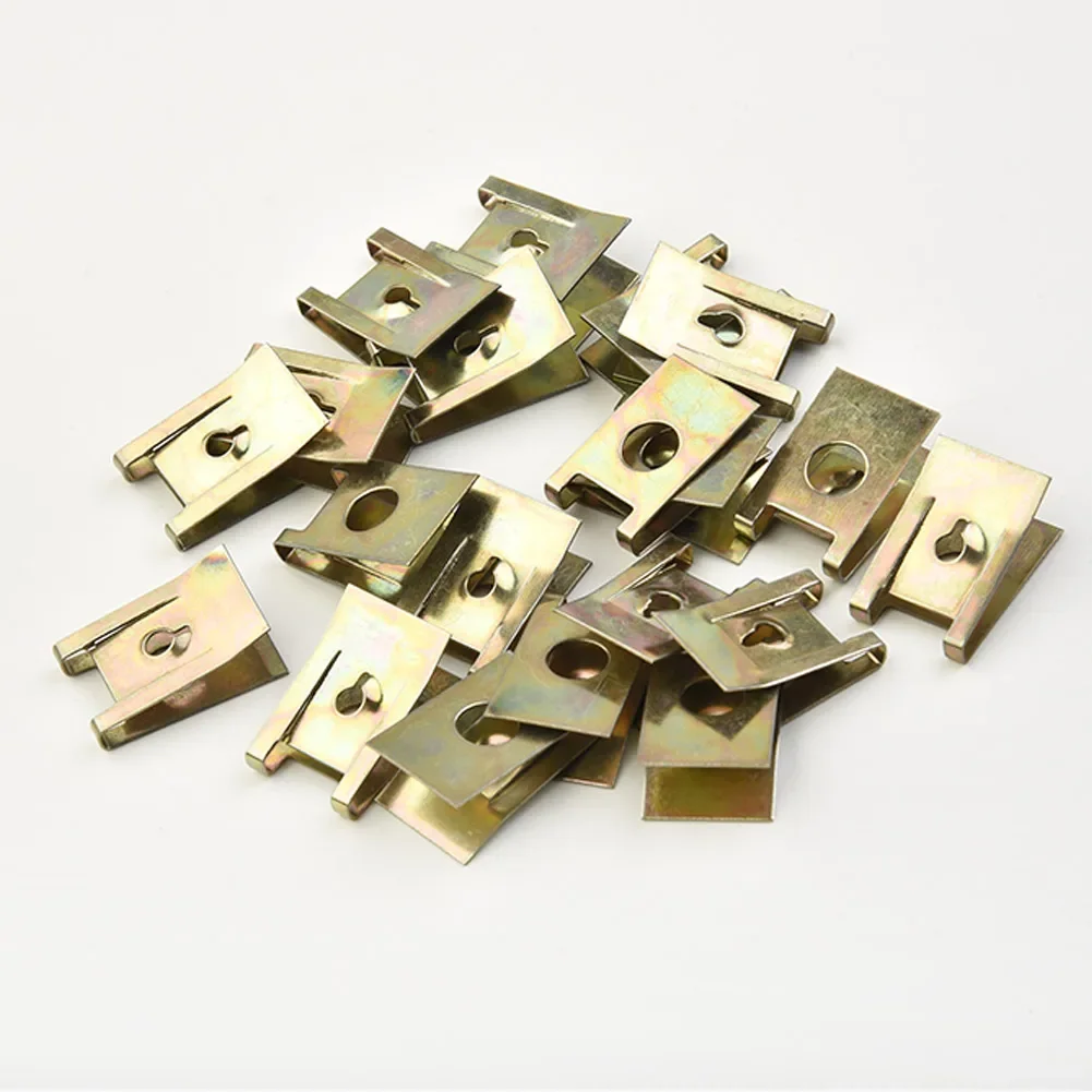 20pcs Car License Plate Self - Tapping Screw Base Metal Fastener Clip For All Auto Bumper Leaf Board Fender Rivets