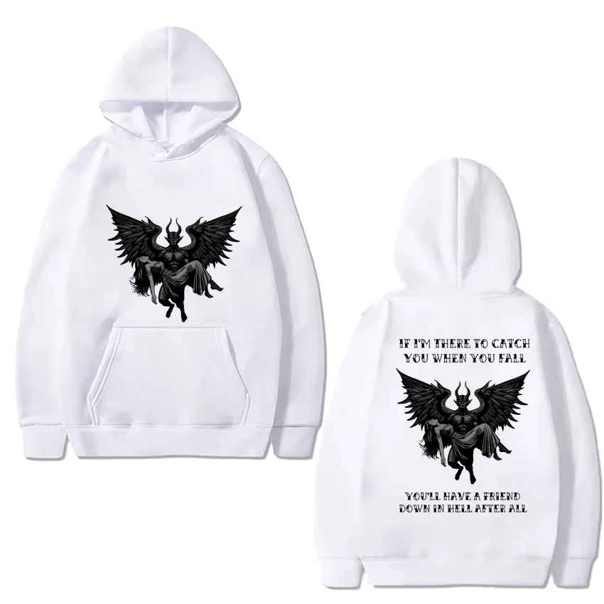 

Bad Omens Monster beauty Double Sided printed Hoodie 2024 Men Women vintage streetwear Unisex White Fleece Long sleeve pullovers