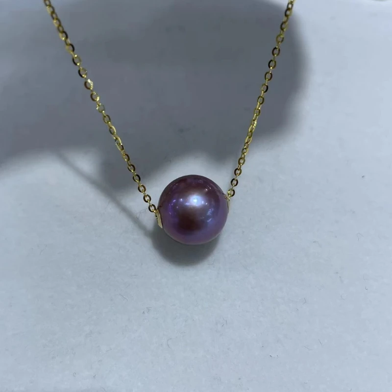 Natural Purple Pearl Pendant, 12-13mm, Includes Chain, , Elegant Jewelry for Women