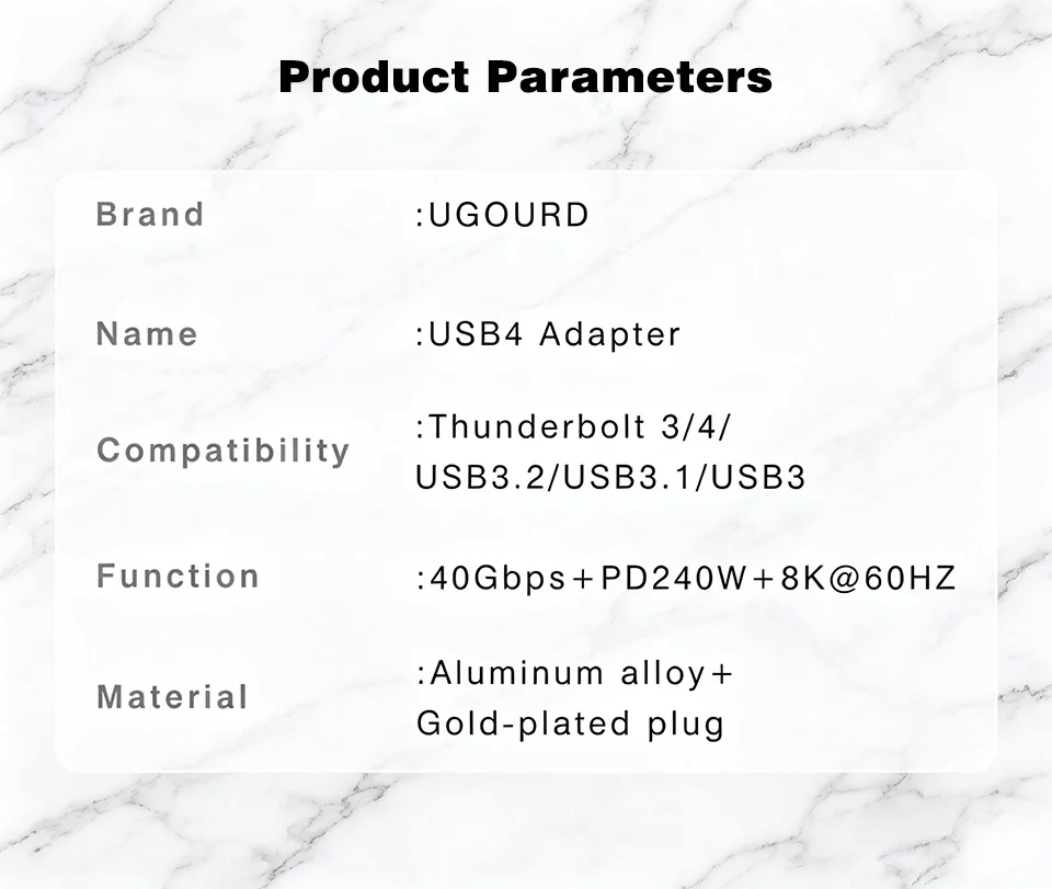 UGOURD 40Gbps Extension Cable Adapter USB C Male to USB C Female Adapter Angled Type C to C Converter 240W With Indicator Light