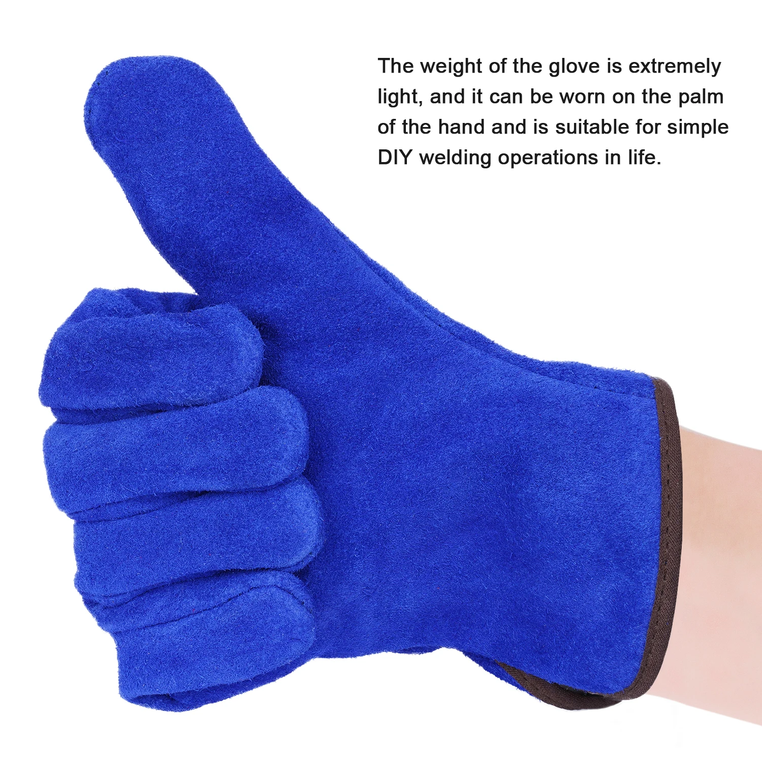 ANDELI 1 زوج قفازات لحام مقاومة للاهتراء ومضادة للحرارة قفازات أمان العمل لحام الأدوات اليدوية المعدنية #5
