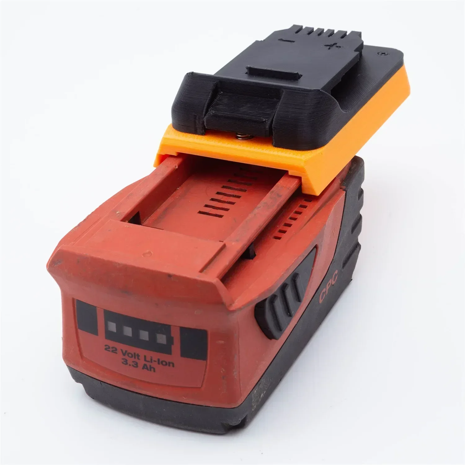 Imagem -02 - Conversor Adaptador de Bateria para Milwaukee Dewalt Roybi Ozito Bosch Ferramentas 18v Compatível com Hilti 22v Bateria Li-ion B22