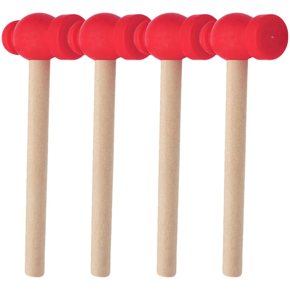 4Pcs Kinder Reparatur Hammer Set Kleine Holz Hämmerung Schlägel Ergonomische Griff Pädagogisches Spielen Kinder Hammer Spielzeug