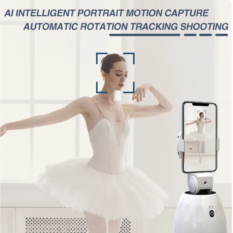 360 °   Estabilizador de cardán para teléfono con seguimiento facial automático, soporte de disparo inteligente, palo de Selfie, trípode para teléfono móvil con vídeo Vlog en vivo