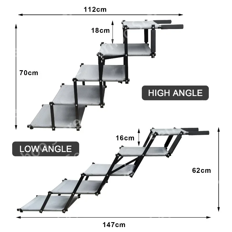 

Dog Stairs Dog Steps for Cars Pet Folding Foldable Dog Ramp Pet Camping Stairs