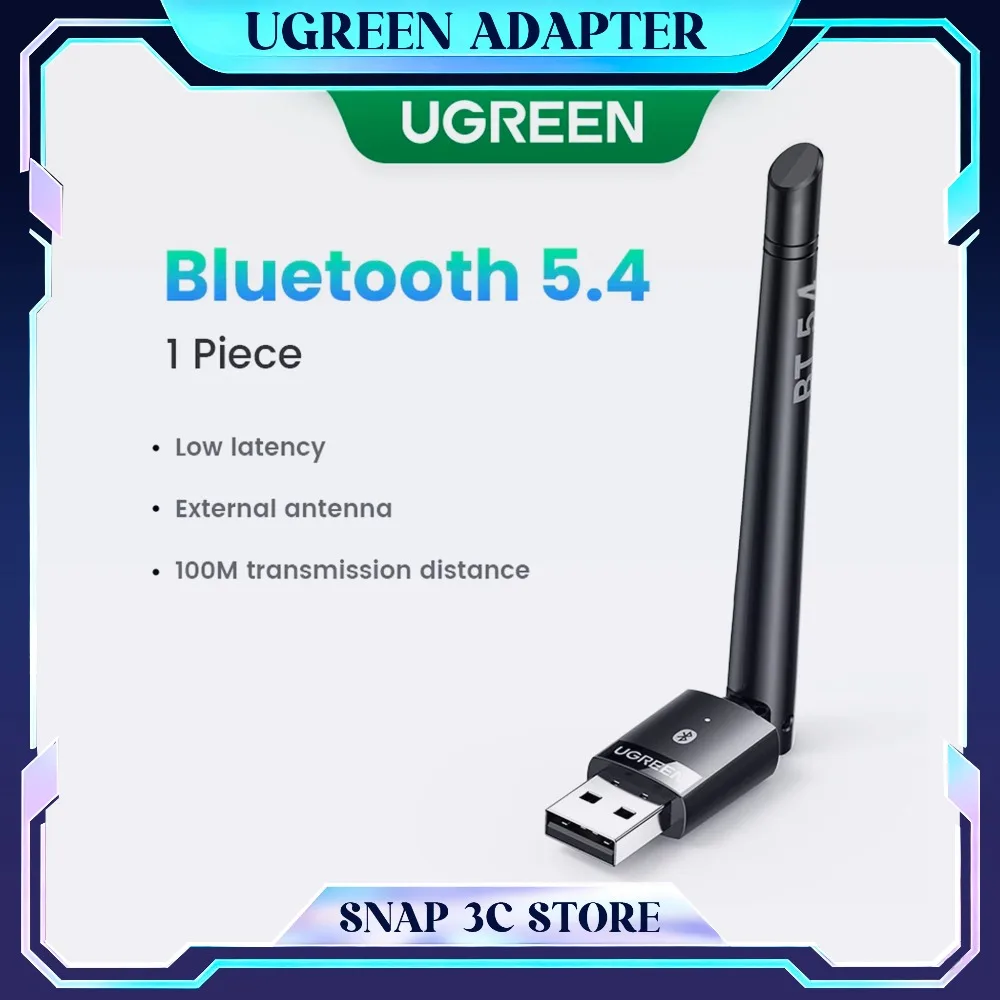 UGREEN Bluetooth 5.4 5.3 USB Adapter for PC 120m Long Range Wireless Dongle Receiver Transmitter for Mouse Keyboard Music