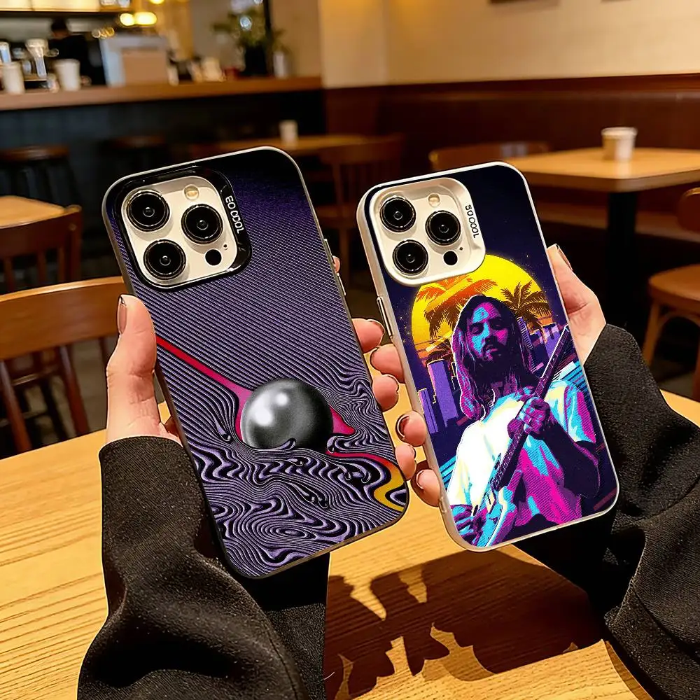 

R-Rock band T-Tame Impala Phone Case For iPhone 17,16,15,14,13,12,11 Plus,Pro Max,XS,Colored Silver Plated Inside Cover