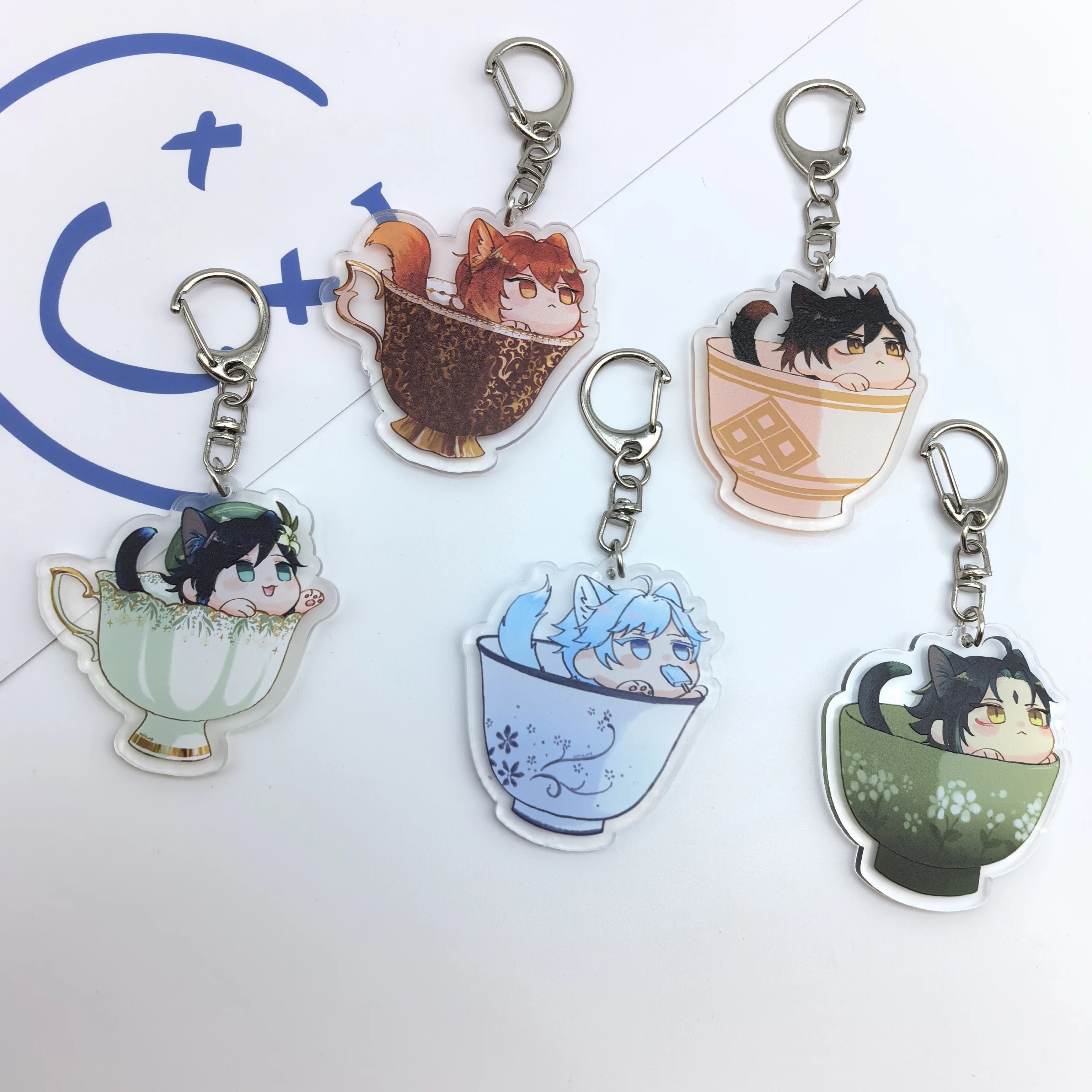 أنيمي لعبة Genshin تأثير المفاتيح ، لطيف الشاي ، Venti ، Xiao ، فتاة ، الصبي كيرينغ ، سيارة كيرينغ ، اكسسوارات السيارات ، ظهره ، الزخرفية ، 1 قطعة #2