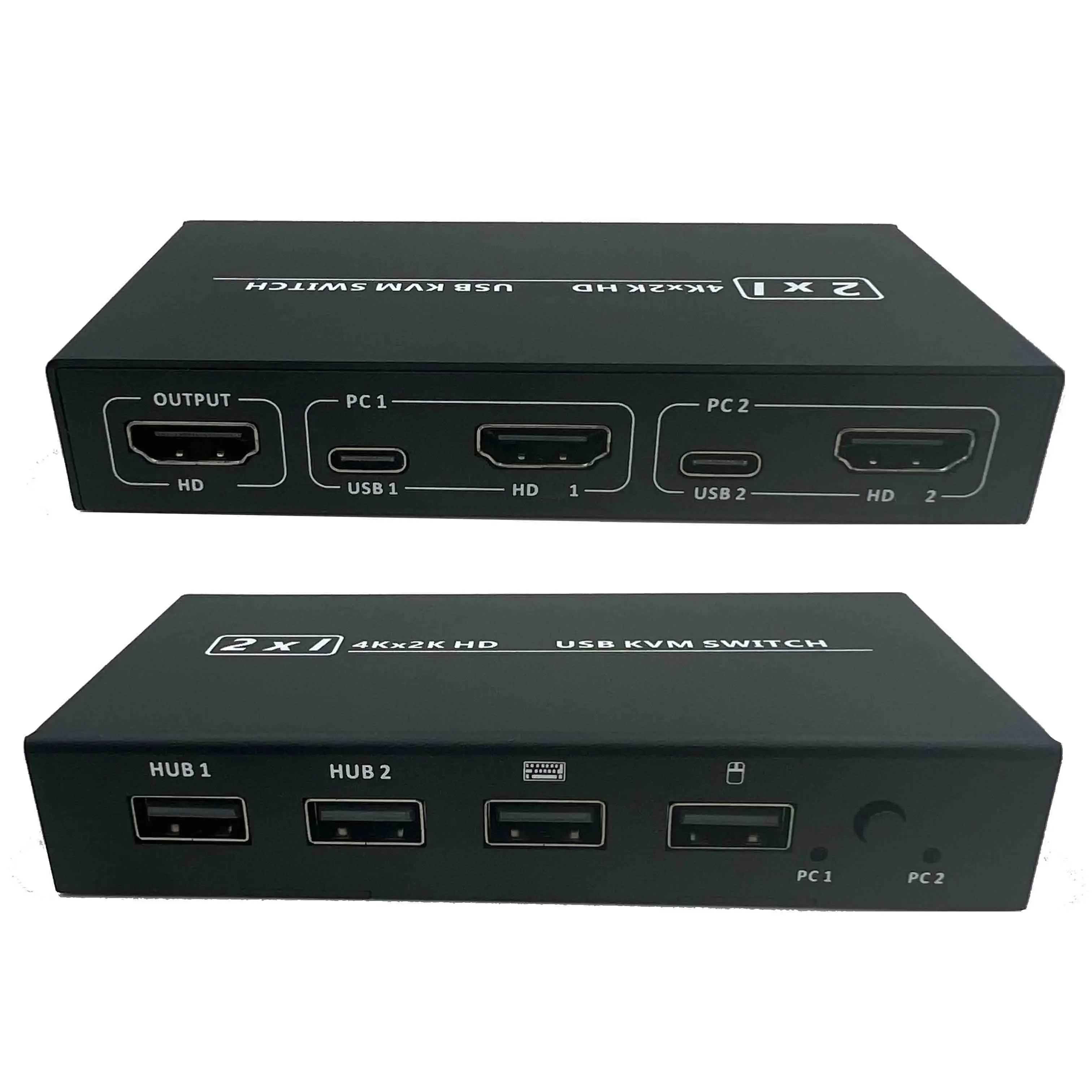 4K HDMI-compatible KVM Switch 2 Port for Keyboard And Mouse Adaptive HDCP Printer Plug and Play