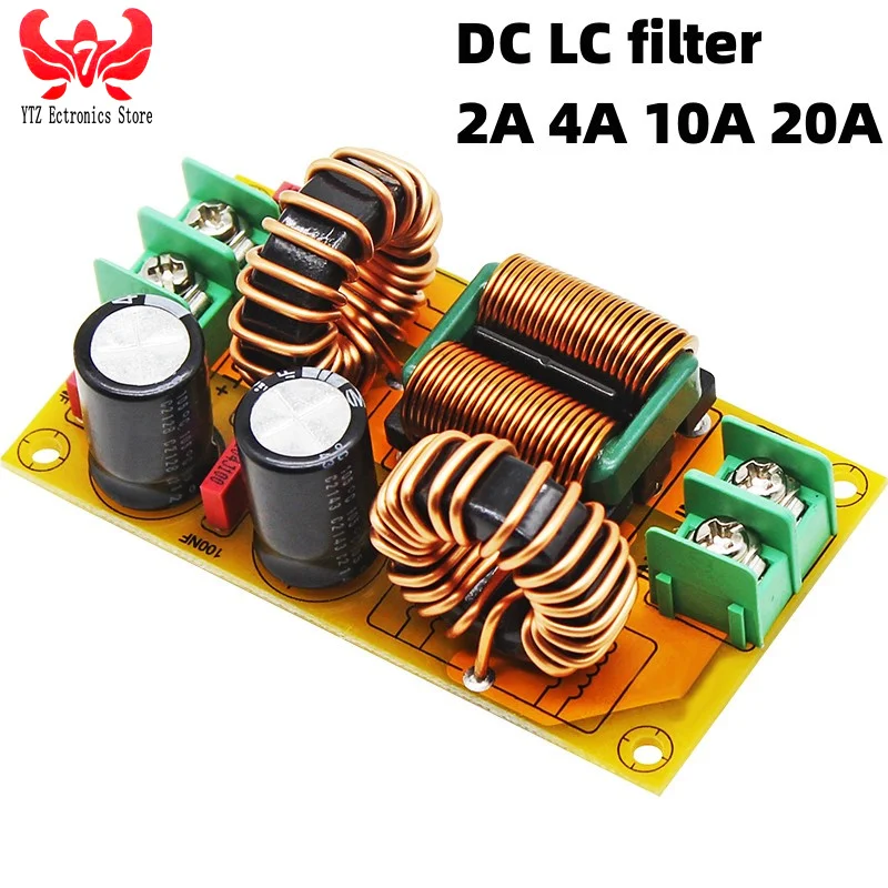 2A 4A 10A 20A DC LC Filter EMI electromagnetic interference Filter DC50V EMC FCC high frequency power Filtering for 12V 24V CAR