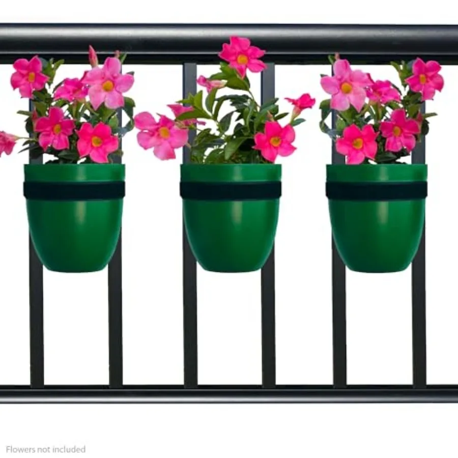 

Подвесное кашпо для растений на перила, 6 дюймов, 3 шт. в комплекте, для ограждений, столбов, балконов, стен, для трав и цветов
