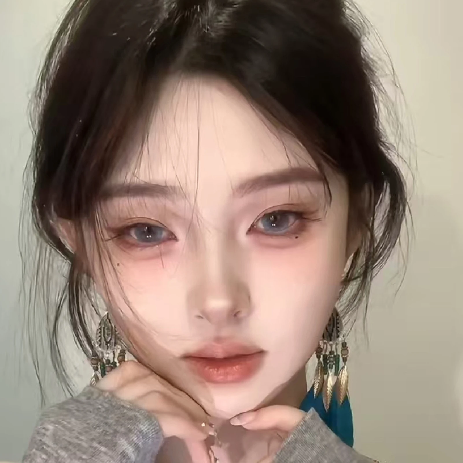 10 Rows Air Lower Eyelashes Fairy Fox-Eye Fake Lashes Transparent Stem Segmented Natural Under Lashes Manga Bottom Lashes Makeup